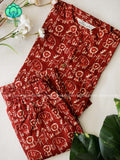 Mahi- BROWN ANIMAL PRINT - Colourful cotton everyday COMFY wear and office wear coord sets for women- Label Zivara
