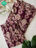 Mahi- DARK PURPLE - Colourful cotton everyday COMFY wear and office wear coord sets for women- Label Zivara