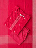 PREORDER - THARA - BRIGHT PINK - OFFICE WEARS- HANDLOOM COTTON- SALWAR SUIT WITH DUPATTA - LABEL ZIVARA