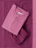 PREORDER- KEERTHI  - SWEET VIOLET - OFFICE WEARS- HANDLOOM COTTON- SALWAR SUIT WITH DUPATTA - LABEL ZIVARA