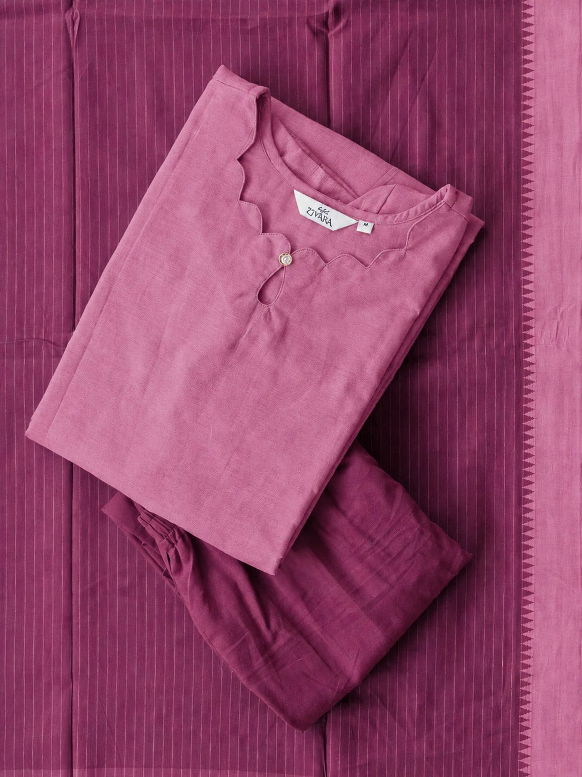PREORDER- KEERTHI  - SWEET VIOLET - OFFICE WEARS- HANDLOOM COTTON- SALWAR SUIT WITH DUPATTA - LABEL ZIVARA