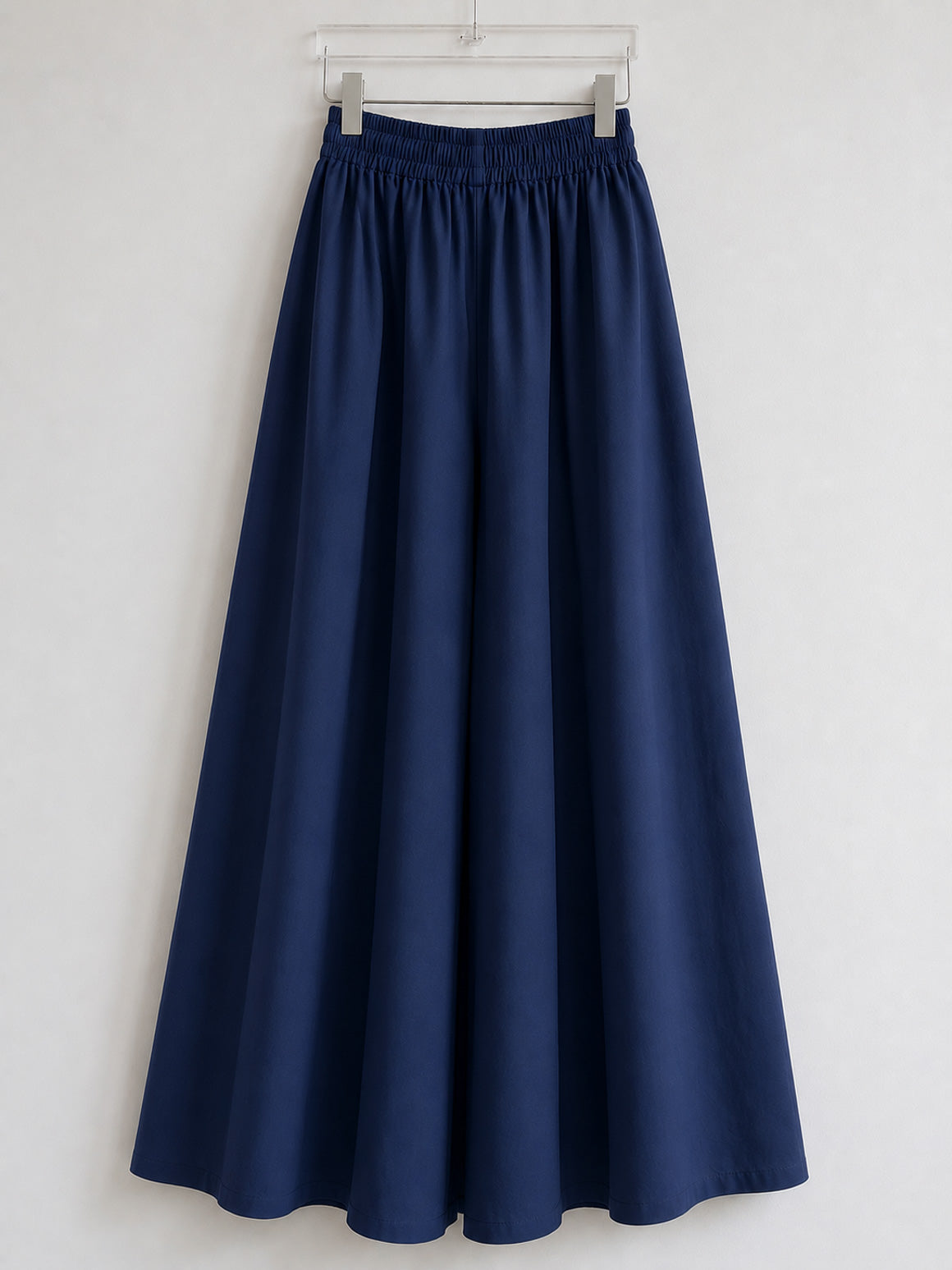 DHANYA - DARK BLUE  - HEAVY FLARE DAILY WEAR PALAZZO PANTS WITH POCKET - LABEL ZIVARA