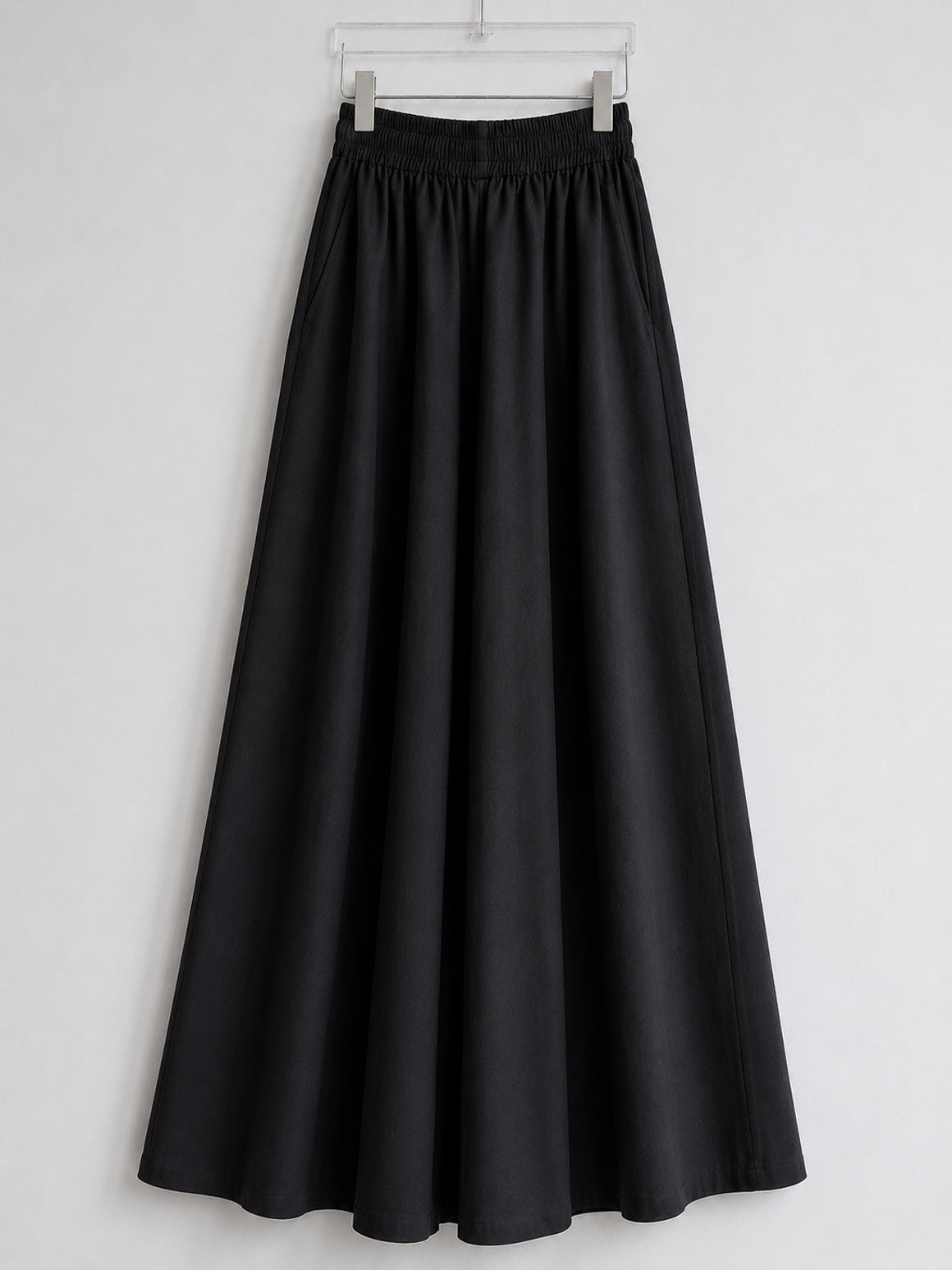 DHANYA - BLACK  - HEAVY FLARE DAILY WEAR PALAZZO PANTS WITH POCKET - LABEL ZIVARA