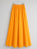 DHANYA - SUNFLOWER YELLOW   - HEAVY FLARE DAILY WEAR PALAZZO PANTS WITH POCKET - LABEL ZIVARA