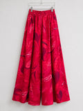 DHANYA - ABSTRACT PINK  - HEAVY FLARE DAILY WEAR PALAZZO PANTS WITH POCKET - LABEL ZIVARA
